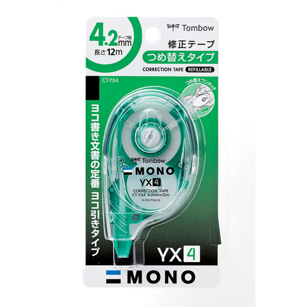 トンボ鉛筆【MONO】修正テープ　モノYX　4.2mm　本体　CT-YX4　10個