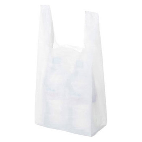 国産レジ袋 乳白 20号 1袋（100枚入） 福助工業 オリジナル - アスクル