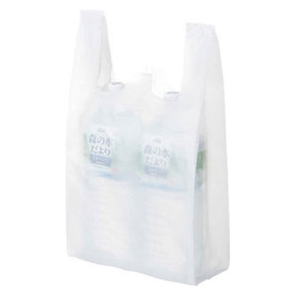 国産レジ袋 乳白 30号 1袋（100枚入） 福助工業 オリジナル - アスクル