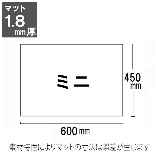 プラス　デスクマット　クリアータイプ　ミニ（600×450mm）　厚さ1.8mm　下敷きなし　透明　40953