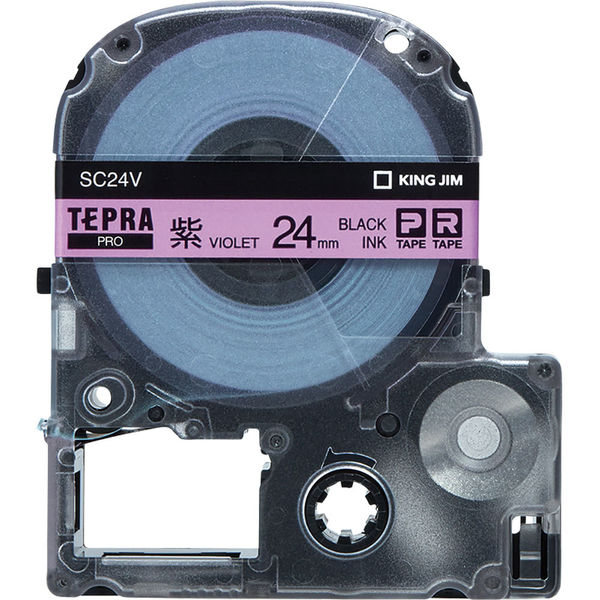 テプラ TEPRA PROテープ スタンダード 幅24mm パステル 紫ラベル 