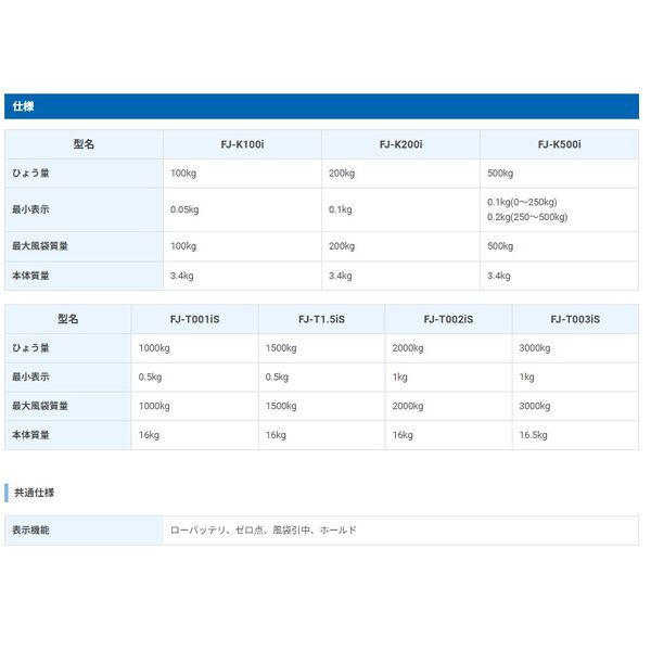 クレーンスケール FJ-K200i<ひょう量:200kg 最少表示:0.1kg クレーンスケール FJ-K200i<ひょう量:200kg 最少表示:0.1kg