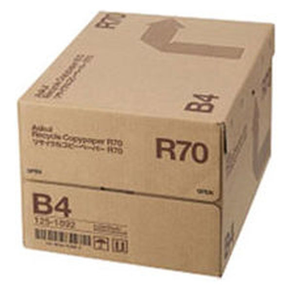 リサイクルコピーペーパーR70 B4 1箱（500枚入×5冊） アスクル