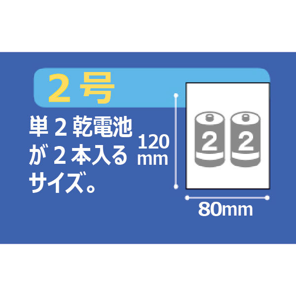 ポリ袋（規格袋） LDPE・透明 0.03mm厚 2号 80mm×120mm 1セット（1000 