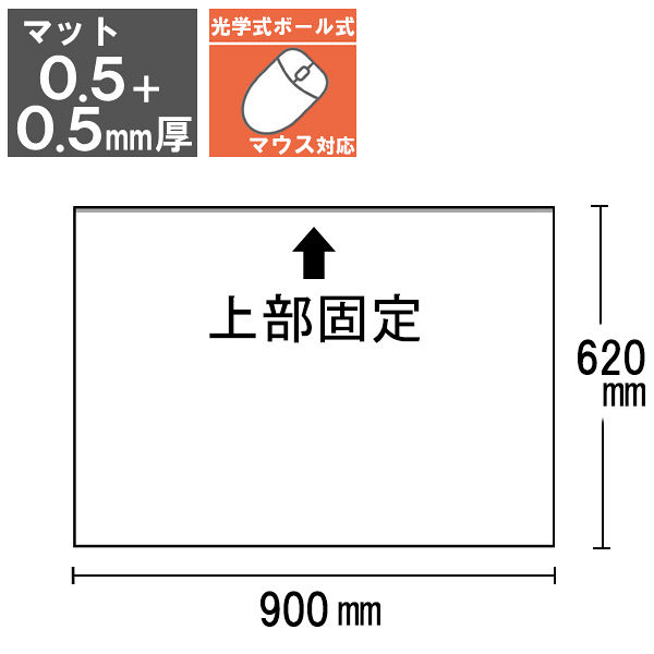 デスクマットクリアー2枚重ねタイプ　900x620 188669 1枚