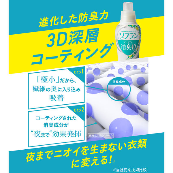 ソフラン　プレミアム消臭　フレッシュグリーンアロマの香り　詰め替え　業務用　1.92L　1箱（6個入）　柔軟剤　ライオン