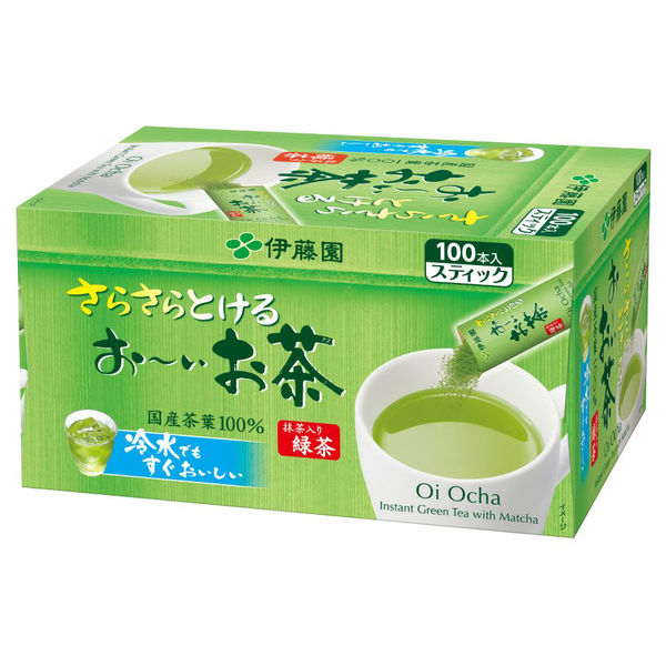 水出し可】伊藤園 おーいお茶 抹茶入り緑茶 粉末 1セット（300本：100本入×3箱） スティックタイプ - アスクル