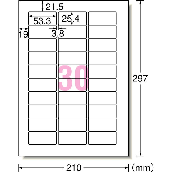 エーワン（A-one）ラベルシール 表示・宛名ラベル マット紙