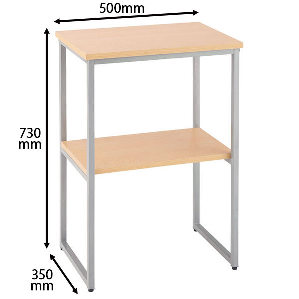 アール・エフ・ヤマカワ スチール電話台 ナチュラル 幅500×奥行