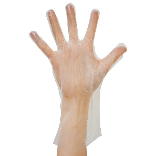 ファーストレイト LDPEグローブ 片エンボス クリア ポリエチレン S