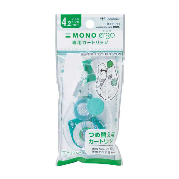 トンボ鉛筆【MONO】修正テープカートリッジ モノエルゴ4 4.2mm幅×10m