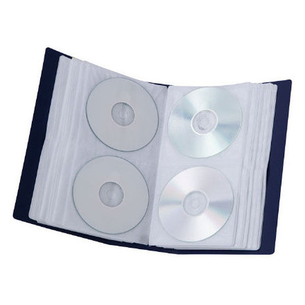 エレコム CD/DVD/Blu-ray対応ファイルケース 96枚収納 青 CCD-FB96BU - アスクル