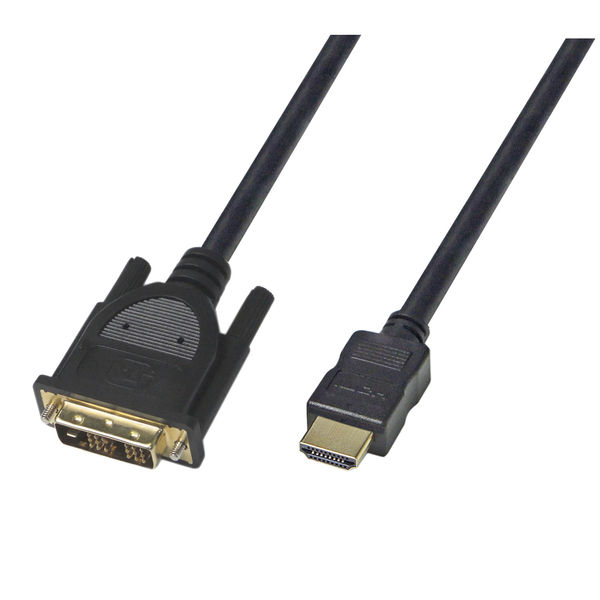 Vodaview 変換ケーブル HDMI[オス]-DVI-D18ピン[オス] 3m/ブラック VV-HDDV030CA-B - アスクル