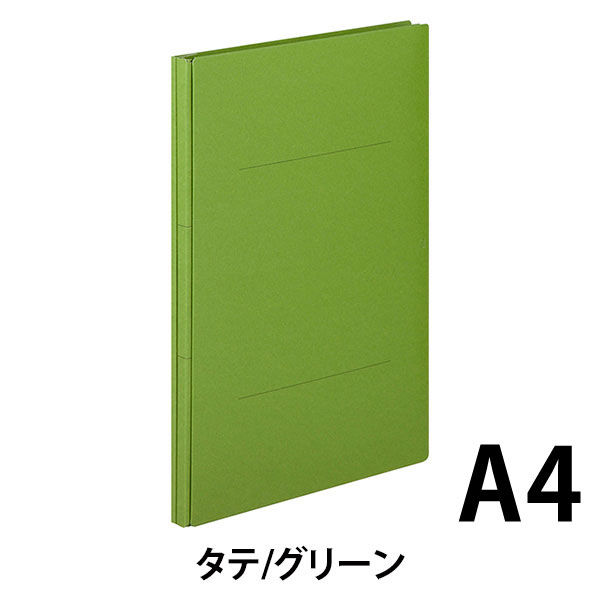 アスクル 背幅伸縮ファイル（PPラミネート表紙） A4タテ グリーン 30冊