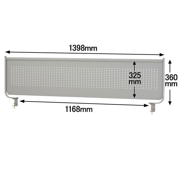 林製作所 デスクトップパネル（スチールタイプ） 幅1400mm用 シルバー 1枚 - アスクル