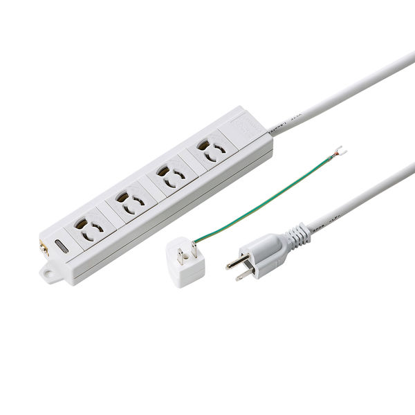 延長コード 電源タップ 3m 3P(ピン) 4個口 マグネット ライト 延長コード 電源タップ 3m 3P(ピン) 4個口 マグネット ライト