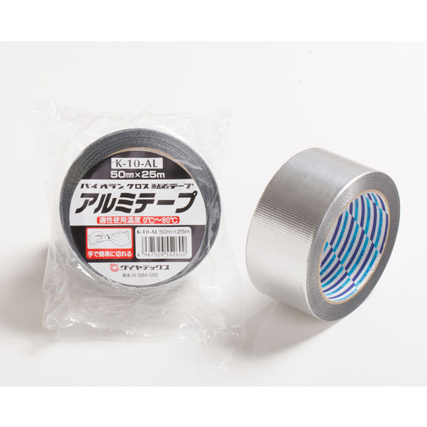 パイオランアルミテープ 幅50mm×長さ25m K-10-AL ダイヤテックス 1巻 - アスクル