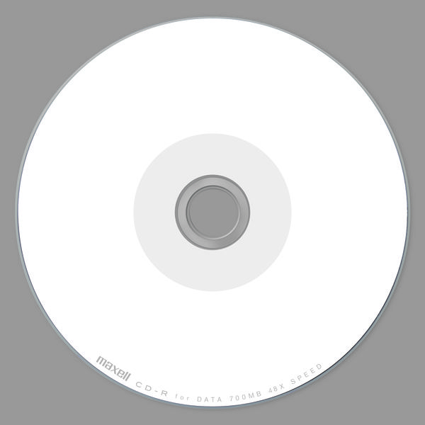 リニューアル マクセル データ用CD-R スピンドルケース（100枚入） ワイド印刷対応 オリジナル - アスクル