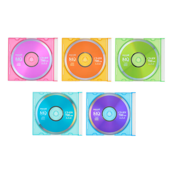 マクセル データ用CD-RW 5mmプラケース 1パック（10枚：5色入×2枚