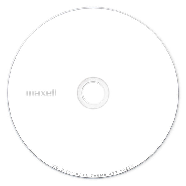 マクセル データ用CD-R 5mmプラケース 1箱（10パック100枚） 手書き用 オリジナル