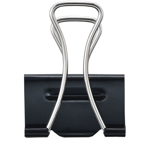 アスクル 軽く開けるダブルクリップ 大 ブラック 1ケース(100個:10個入