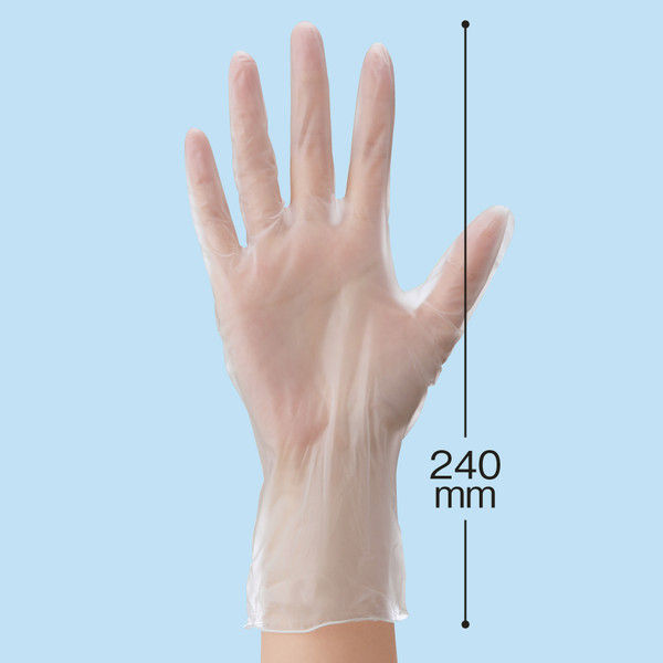 まとめ) 川西工業 ビニール極薄手袋 粉なし 透明 L 〔×10セット〕 :ds