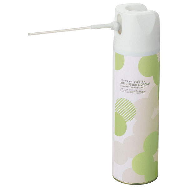 オリエンテック　ノンフロンエアダスター　ND400F(264g/400ml)　360度回転式ノズル/逆さ使用可能/DME　1箱(24本入)　 オリジナル オリエンテック 400ml 264g/400ml 24本入 DME 264g 耐圧缶使用 可燃性ガス使用のため火気高温に注意して使用してください 商品裏面の 使用上の注意 をご確認の上ご使用ください