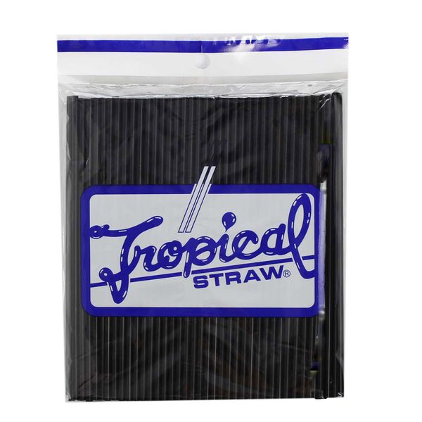 同封専用 トロピカルストロー ブラック 1袋（200本入） - アスクル