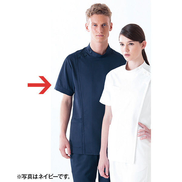 KAZEN メンズジャケット半袖（医務衣 メンズケーシー） 医療白衣 