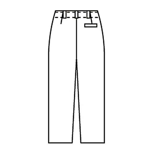 KAZEN メンズスラックス（ファスナー） 医療白衣 ホワイト W73cm 430
