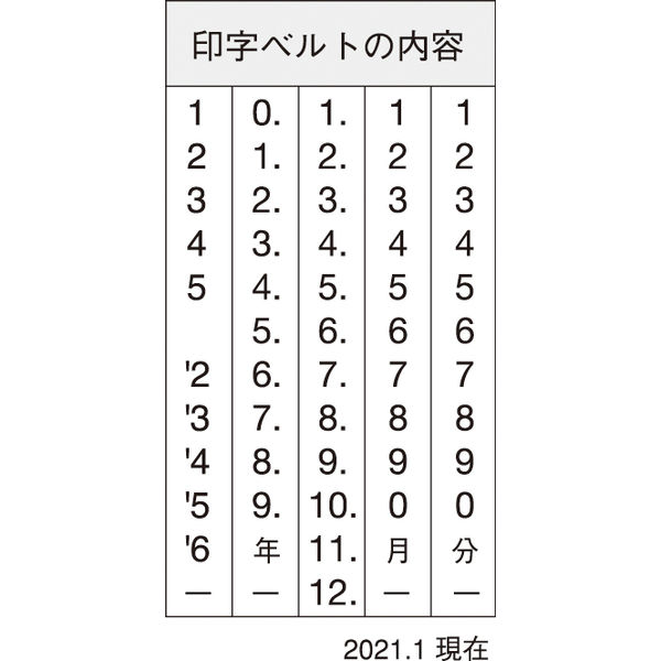 シャチハタ 回転ゴム印 エルゴグリップ 欧文日付 2号 明朝体 NFD-2M 1個（取寄品）