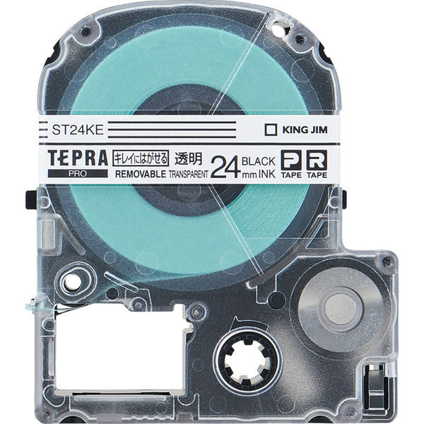 テプラ TEPRA PROテープ キレイにはがせるラベル 幅24mm 透明ラベル 