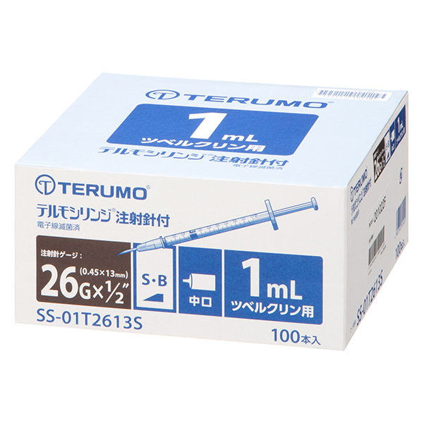 テルモ シリンジ（R）注射針付 1mL（ツベルクリン用） 26G 針長13mm（1/2