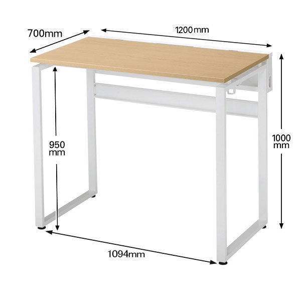 Ceha プレノデスクシステム ハイデスク 引出し無し オーク天板