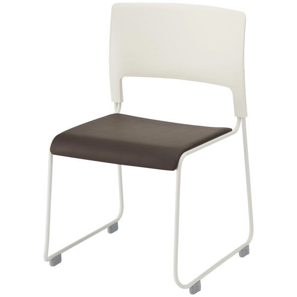 【買い銀座】送料無料 連結可能 スタッキングチェア 5脚セット ホワイト ミーティングチェア パイプ椅子 会議イス 会議椅子 パイプチェア 横連結可能 パイプイス