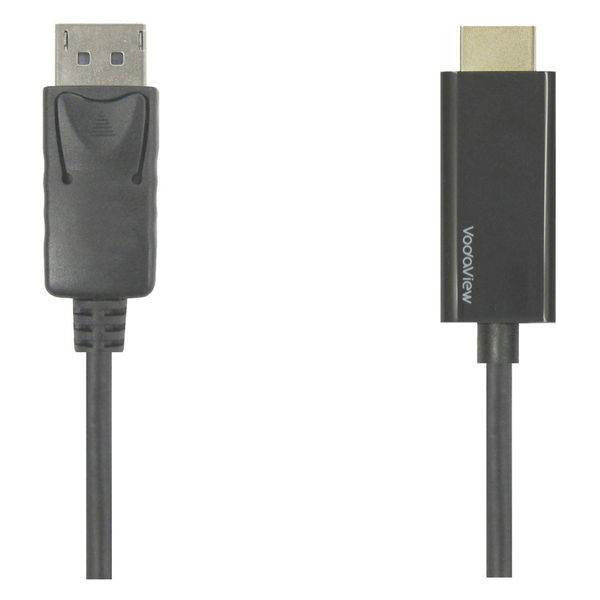 Vodaview 変換ケーブル DisplayPort[オス]→HDMI[オス] 1.8m/ブラック 