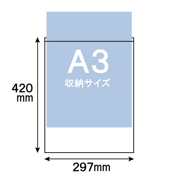 セキセイ クリアポケット A3（420×297mm） AZ-595 1箱（100枚：10枚入 