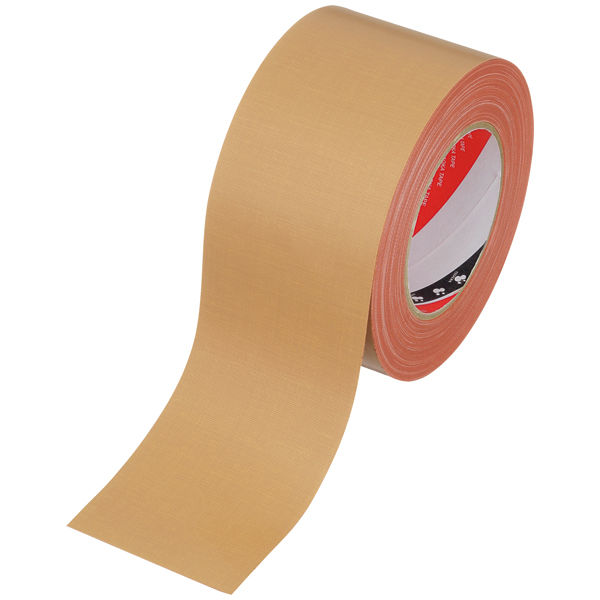 ガムテープ】 布粘着テープ No.141 0.37mm厚 幅75mm×長さ25m 茶