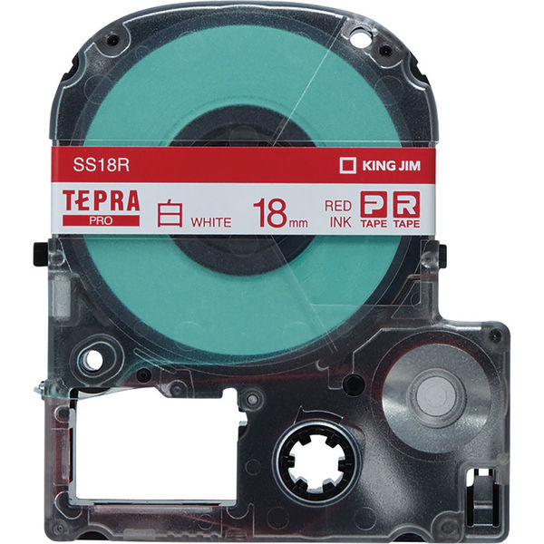 テプラ TEPRA PROテープ スタンダード 幅18mm 白ラベル(赤文字) SS18R