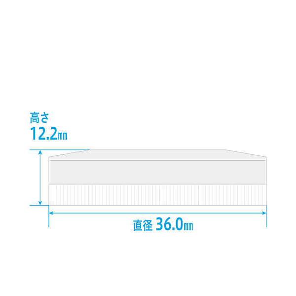 金鵄製作所 軟膏壺（定量型軟膏容器） 5mL（浅型） スカイブルー 1袋