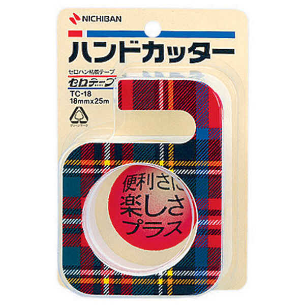 ニチバン セロテープ（R）18mm×25m ハンドカッター TC-18 2個 （直送品