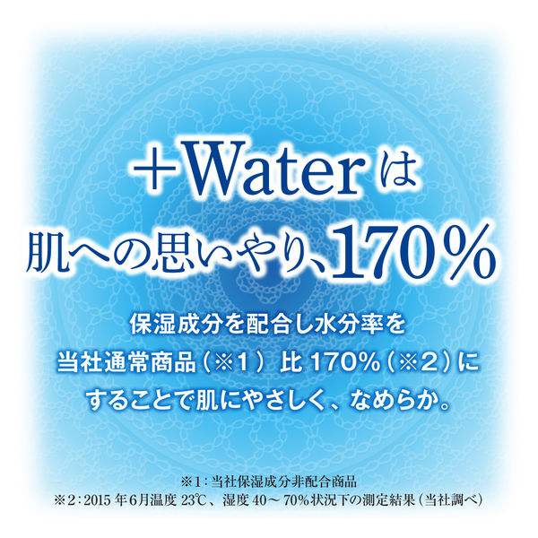 ティッシュペーパー【保湿】【180組5箱】エリエール+Water 大王製紙