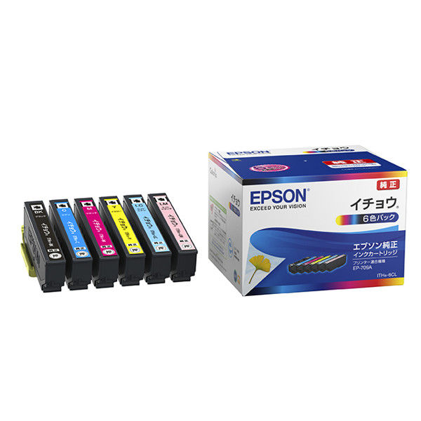 エプソン（EPSON） 純正インク ITH-6CL IHT（イチョウ）シリーズ 1パック（6色入） - アスクル