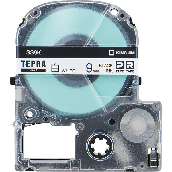 テプラ TEPRA PROテープ スタンダード 幅9mm 白ラベル(黒文字) SS9K 1個 キングジム