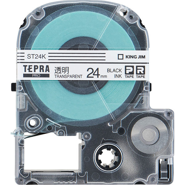 テプラ TEPRA PROテープ スタンダード 幅24mm 透明ラベル(黒文字