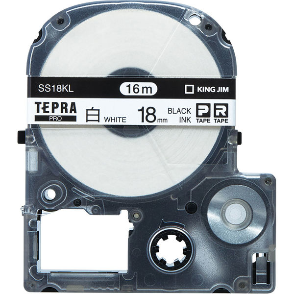 テプラ TEPRA PROテープ ロングタイプ 16m巻 幅18mm 白ラベル(黒文字 