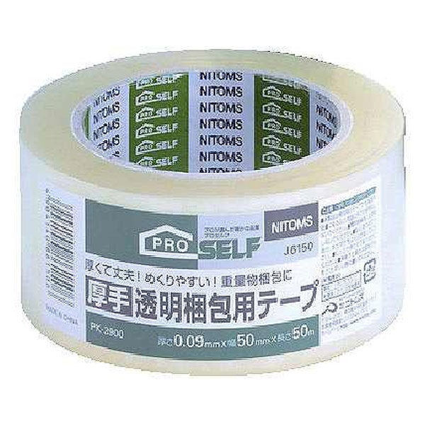 ニトムズ 厚手透明梱包用テープ PK-3900 0.09mm厚 幅50mm×長さ50m J6150 1巻