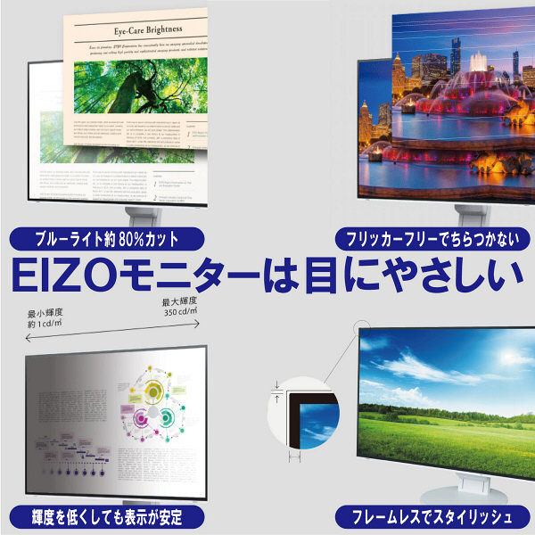 EIZO 23.8インチワイド液晶モニターFlexScan EV2451-WT フルHD EIZO 23.8インチワイド液晶モニターFlexScan EV2451-WT フルHD