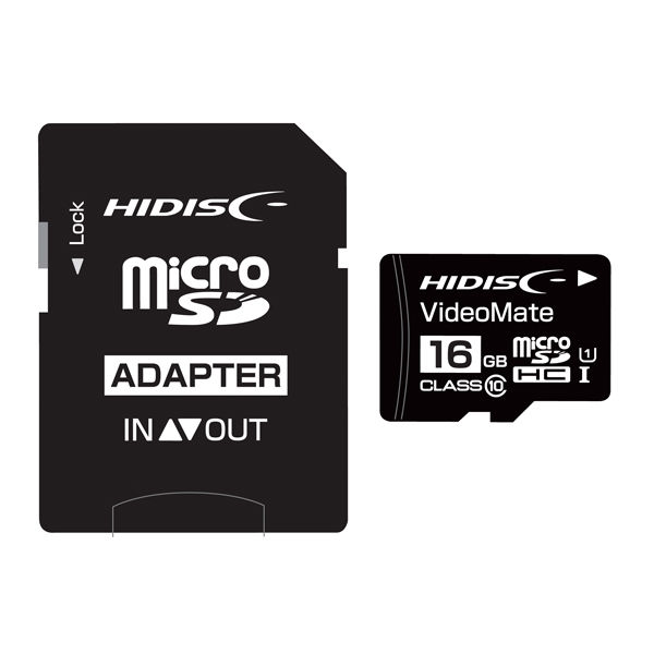HIDISC ビデオ録画用microSDカード 16GB HDMCSDH16GCL10VM