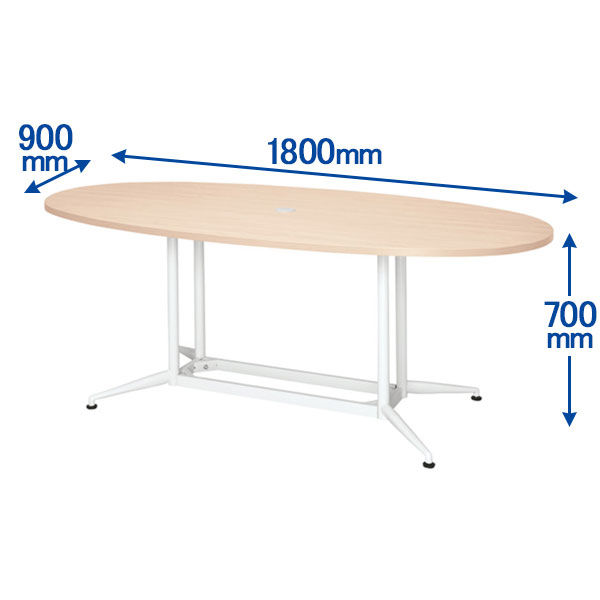 アール・エフ・ヤマカワ OAミーティングテーブル オーバル型
